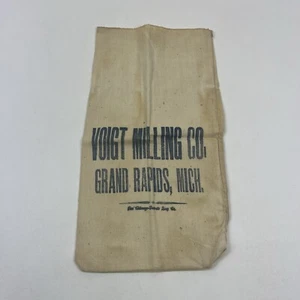 Voigt's Milling Co. Cloth Bag Sack Grand Rapids, MI The Chicago-Detroit Bag Co. - Picture 1 of 5