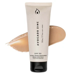 Avocado Zinc SPF50 Natural Tinted Moisturiser Light 50ml - Picture 1 of 1