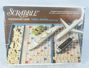VINTAGE Scrabble Crossword Game Hard Case Travel Edition 1977 - Picture 1 of 4