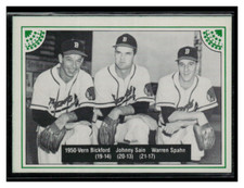 1983 ASA Autographed Sets Warren Spahn #4 Warren Spahn / Bickford / Sain