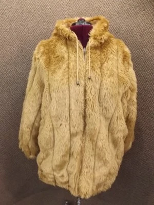 Woman Within NEW Brown Reversible Teddy Bear Faux Fur & Canvas Anorak Coat 1X - Image 1 of 4