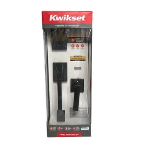 Kwikset San Clemente HS Halifax Griffset mit Riegel matt schwarz 98180-020 - NEU - Bild 1 von 10