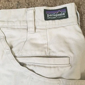 Patagonia pantaloncino uomo 32 x 8,5" kaki beige cotone biologico chino estivo escursionismo - Foto 1 di 14