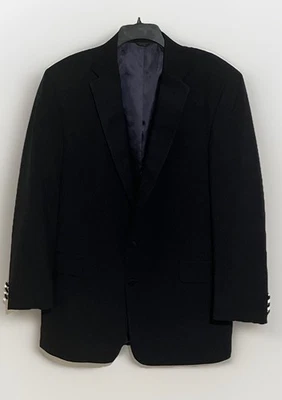 MINT CHAPS RALPH LAUREN L 42R BLACK MENS BLAZER JACKET WOOL - Image 1 of 4