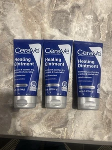 New! 11/2025 3-5 Oz Tubes Of Cerave Healing Ointment Skin Protectant Moisturizer - Picture 1 of 4