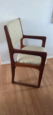 MCM Vintage 70s Danish Modern  Arm Chair Teak And Fabric pick up only - Image 1 of 4