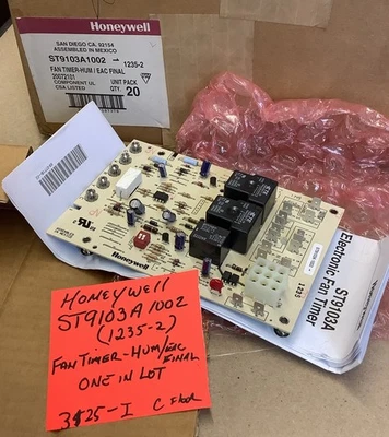 Honeywell ST9103A 1002-1235 FAN TIMER-HUM/EAC FINAL(1 In Lot) 3125-I C Floor