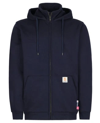 FR Sudaderas con Capucha Cremallera Cuello Simulado 14oz Peso Pesado Vellón Resistente al Fuego Capucha Swe... Foto 1 de 4