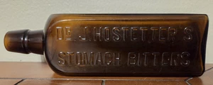ANTIQUE DR. J. HOSTETTER'S BITTERS AMBER BOTTLE STOMACH BITTERS* - Picture 1 of 9