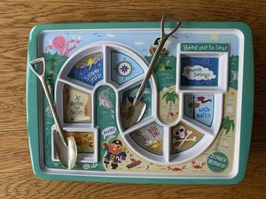 Fred & Friends child’s DINNER WINNER section plate melamine FREE pirate shovels! - Picture 1 of 6
