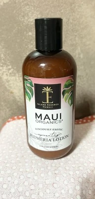 Island Essence Maui Plumeria Organic Lotion 8.5oz – Rare Hawaiian Scent - Image 1 of 2