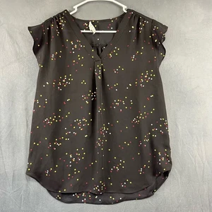 Blusa transparente a lunares Chaus New York manga corta para mujer dobladillo curvo medio - Imagen 1 de 6