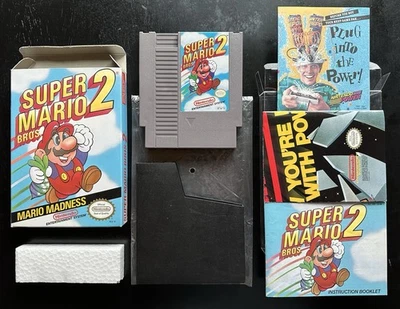 Super Mario Bros. 2 Complete in Box CIB with Inserts! (Nintendo, NES 1988) 🔥 - Image 1 of 4