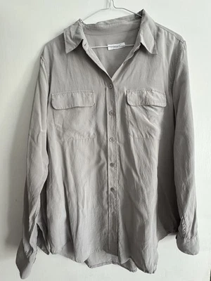Оборудование 100% шелк рубашка - бледно-серый - L - Изображение 1 из 4