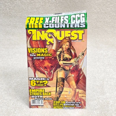 InQuest February 1997 Vol. 22 Magazine Book w/ X-Files CCG Counters - Image 1 of 4