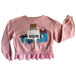 Moschino Kids Light Pink Bear Tulle Sweatshirt Sz. 8 - Picture 1 of 7