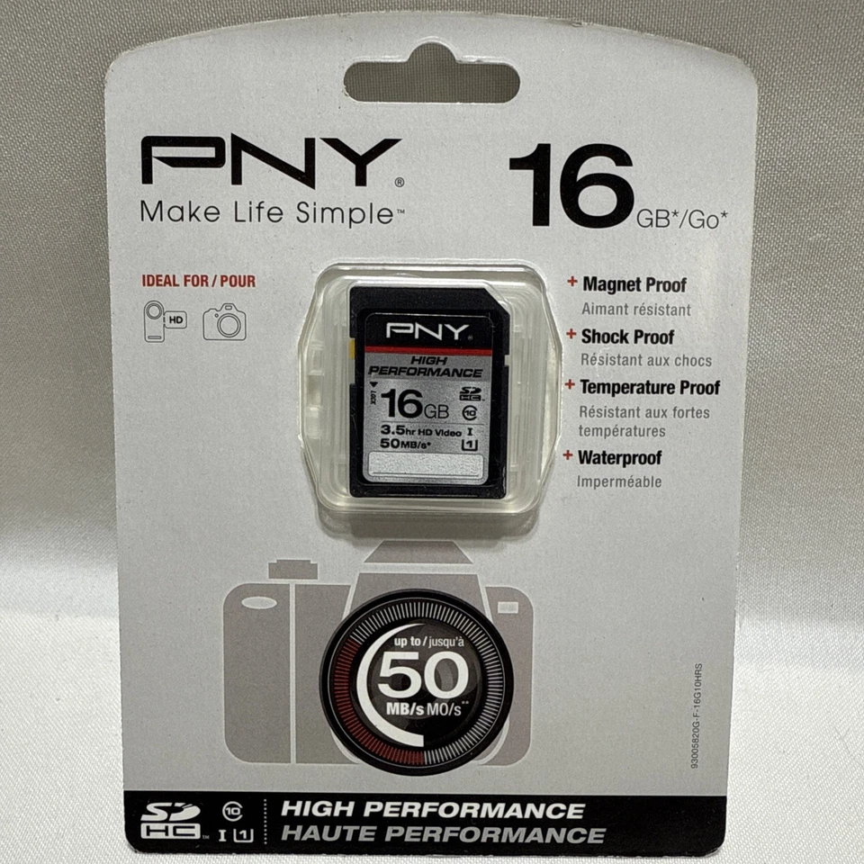New PNY Professional 16GB/GO MicroSDHC Card - P-SDH16G10H-GE - Image 1 of 3