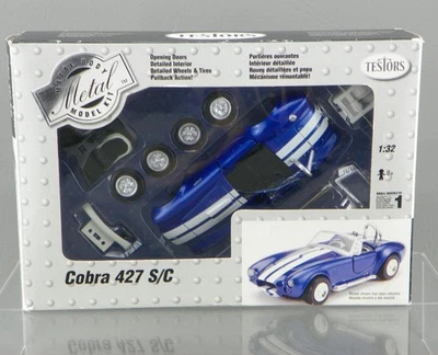 Testors 2002 No.630006 Diecast 1/32 Scale Blue Cobra 427 S/C Model Kit NEW! - Image 1 of 4
