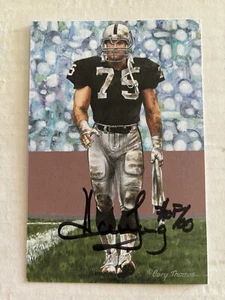RARE Howie Long Signed Goal Line Art Card W/HOF 00 Inscription. JSA COA!! - Picture 1 of 4