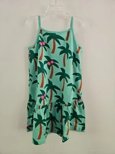 NWOT HANNA ANDERSSON PALM TREES PULLOVER FLOUNCE TANK TOP DRESS 110 5 - Picture 1 of 6