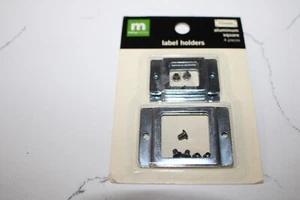 Making Memories Aluminum Square Label Holders (4 Count) Scrapbooking Crafts - Picture 1 of 7
