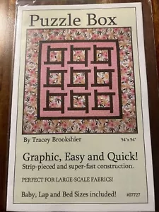 Puzzle Box Quilt Pattern Brookshier Designs New (brk127) Baby and Lap Size Incl - Picture 1 of 6
