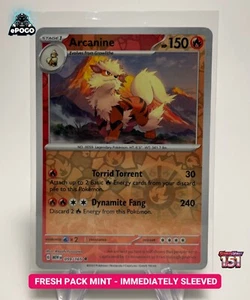 Arcanino 059/165 Holo Reverso Pokémon JCC: 151 Tarjeta Pokémon COMO NUEVA ENVIADA HOY - Imagen 1 de 2