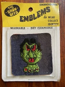 Vintage NOS The Show Offs Monster Emblem zum Aufnähen bestickt hergestellt in den USA - Bild 1 von 1