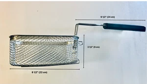 Ersatz Frittierkorb Drahtgeflecht Rechteck 8,5"LX5"WLx3,5"D - Bild 1 von 3