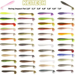 Keitech Swing Impact Fat 2,8" 3,3" 3,8" 4,8" 5,8" 6,8" 7,8" Barsch Zander Hecht - Bild 1 von 51