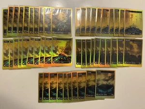 MTG Aetherdrift Basic Lands First-Place Foil x50 Full Art Set of 10 each NM - Picture 1 of 10