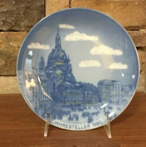 Jahresteller~German~Cobalt~Plate~1980 - Picture 1 of 2