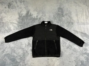 THE NORTH FACE DENALI BOYS JACKET LARGE BLACK POLARTEC FLEECE FULL ZIP (READ) - Picture 1 of 12