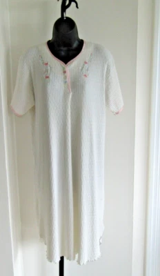 Vestido vintage estilo tocador manga corta debajo de la rodilla ropa de salón pulóver cuello en V Foto 1 de 4