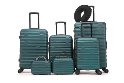 7ER REISEKOFFER REISEGEPÄCK GRÜN ABS gateBAG NEU - Bild 1 von 4