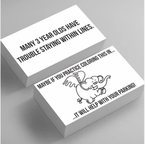 (25 Pack) Bad Parking Business Cards Funny Joke Gag You Suck At Parking Cards