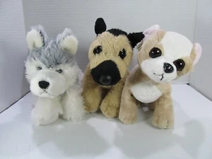 Webkinz Lot of 3 Dogs German Shephard, Husky & Chihuahua - No Code - Picture 1 of 17