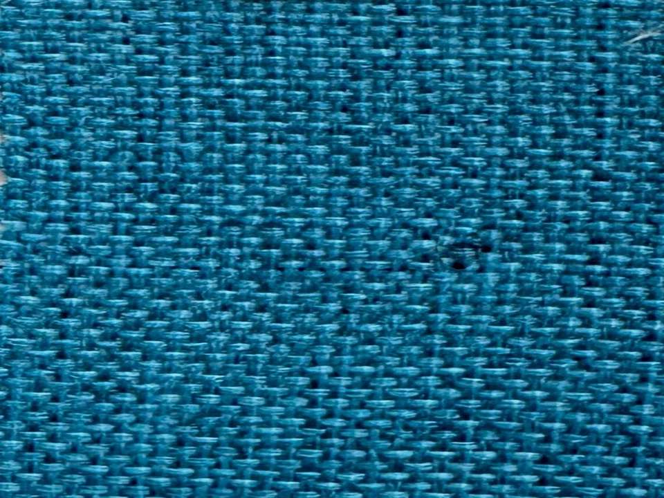Polyester Vintage Linen Look TURQUOISE Fabric / 60" W / Sold by the yard - Image 1 of 1