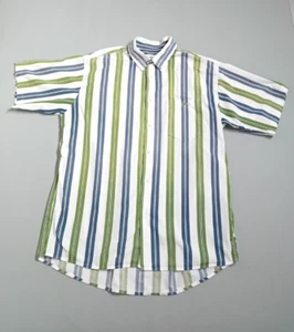Lacoste Herren Hemd 42 Brust Devanlay Krokodil Kurzarm Gestreift Geknöpft - Bild 1 von 15