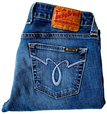 Pantalones de mezclilla para mujer Lucky Brand azules talla 8/29 real 8/28 Lola punto recto  Foto 1 de 4