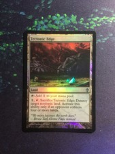 Mtg, FOIL Tectonic Edge. Worldwake Foil UnCommon Land NM.