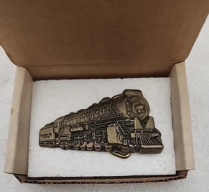 Belt Buckle Santa Fe Locomotive “Madame Queen” Solid Brass Very Rare Vintage - Picture 1 of 4