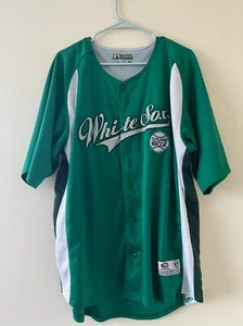 Kelly Green White Sox Baseball Jersey with White Clover on left sleeve XL - Picture 1 of 7