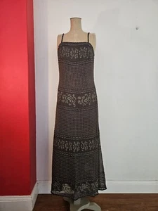 Vintage FRANCOISE ESTERHAZY 20s Charlston Great Gatsby Silk Dress Jacket Size M - Picture 1 of 24