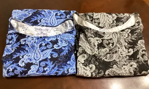 Roaman's Women's Plus Size 5X 38/40 Tunic Pull-Over Tops Lot Of 2 Paisley Prints - Picture 1 of 12