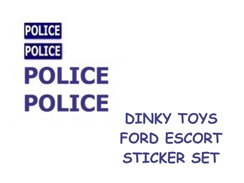 DINKY ESCORT POLICE STICKER SET - Image 1 of 1