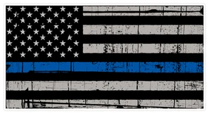American Flag (V55) Thin Blue Line Vinyl Decal Sticker Distressed Car Laptop - Picture 1 of 1