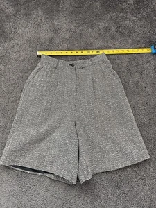 Vintage Norton McNaughton Damengröße 8 schwarz weiß Fischgrätmuster Wolle gefütterte Shorts - Bild 1 von 9