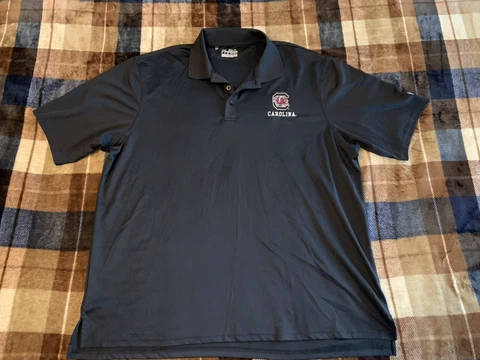 South Carolina Gamecocks Under Armour Loose Heat Gear Polo Shirt Mens 2XL Cover