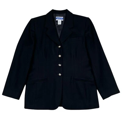 VTG 90s Pendleton Black Wool Blazer Jacket 4-Button USA Made Petite Size 10P - Image 1 of 4